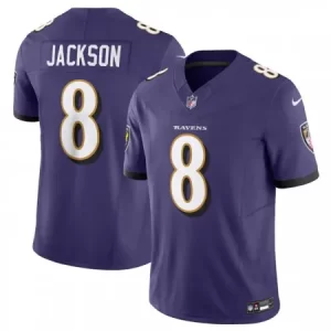 6d33d7af455502f06f66aab55d57519b.webp Men's Baltimore Ravens #8 Lamar Jackson Purple 2023 F.U.S.E Vapor Jersey