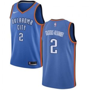 Men's Oklahoma City Thunder #2 Shai Gilgeous-Alexander Blue Stitched Basketball Jersey