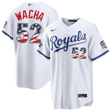 Men's Kansas City Royals #52 Michael Wacha Nike White 2026 All-Star Edition Stars & Stripes Stadium Jersey