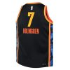 Youth Oklahoma City Thunder #7 Chet Holmgren Black 2024/25 Swingman City Edition Player Jersey