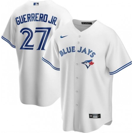 Men's Toronto Blue Jays #27 Vladimir Guerrero Jr.  White Cool Base Stitched Jersey