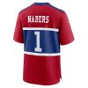 Men's New York Giants #1 Malik Nabers Century Red Alternate Game Jersey