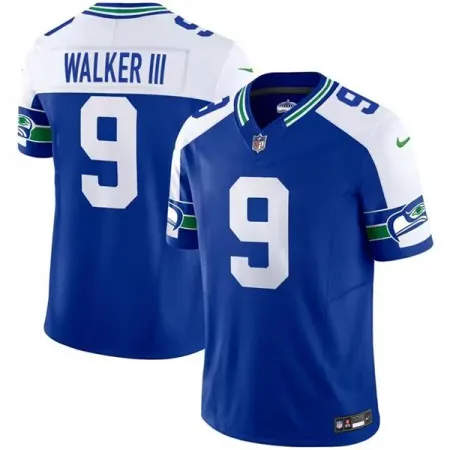 70c771e8fdf6eafd413884498a094f40.webp Men's Seattle Seahawks #9 Kenneth Walker III Royal 2023 F.U.S.E. Throwback Vapor Limited Stitched Football Jersey