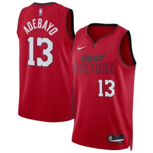 Unisex Miami Heat #13 Bam Adebayo Red 2024/25 Swingman City Edition Player Jersey