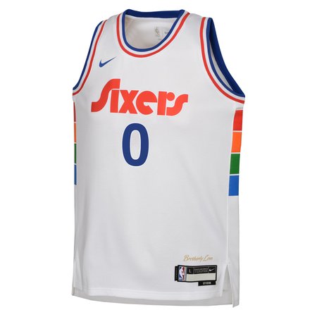 Youth Philadelphia 76ers #0 Tyrese Maxey White 2024/25 Swingman City Edition Player Jersey