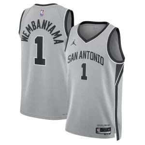 760a74aae0a79ee9d02a7ae07d9e8cc0.webp Men's San Antonio Spurs #1 Victor Wembanyama Grey 2025/26 Statement Edition Jersey