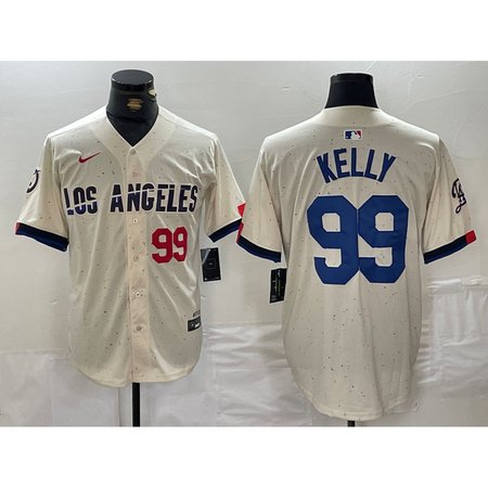 76600628530bd1b9bee15d4791cea359.jpeg Men's Los Angeles Dodgers #99 Joe Kelly Cream Stitched Baseball Jersey FZ2I