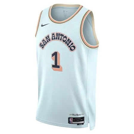 Unisex San Antonio Spurs #1 Victor Wembanyama Light Blue 2024/25 Swingman City Edition Player Jersey