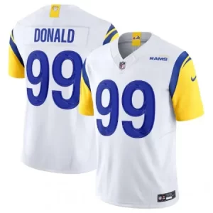 76d2d4f7f1220f3c2954d7f78b892332.webp Men's Los Angeles Rams #99 Aaron Donald White 2023 F.U.S.E. Vapor Untouchable Limited Stitched Football Jersey