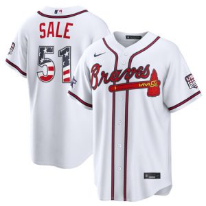 Men's Atlanta Braves #51 Chris Sale Nike White 2026 All-Star Edition Stars & Stripes Stadium Jersey