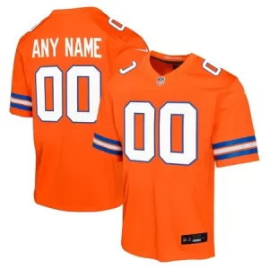 Youth Denver Broncos Orange Mile High Collection 1977 Throwback Custom Game Jersey