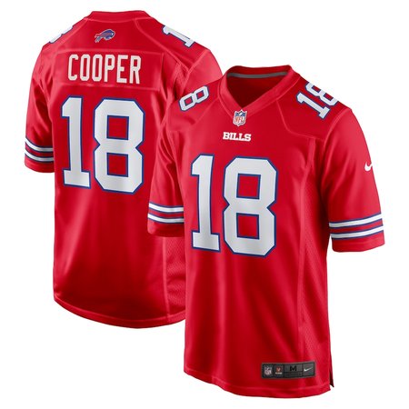 Men's Buffalo Bills #18 Amari Cooper Red Alternate Game Jersey