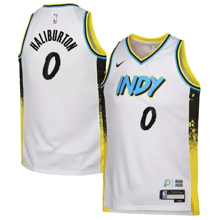 7c4fc8a5a7c977ce30ebe8dd14c6bb31.webp Youth Indiana Pacers #0 Tyrese Haliburton White 2024/25 Swingman City Edition Player Jersey