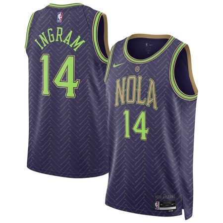Unisex New Orleans Pelicans #14 Brandon Ingram Purple 2024/25 Swingman City Edition Player Jersey