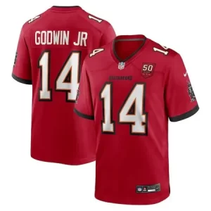 Men's Tampa Bay Buccaneers #14 Chris Godwin Jr. Red 50th Anniversary Game Jersey