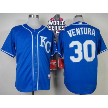 Royals #30 Yordano Ventura Light Blue Alternate 2 Cool Base Stitched MLB Jersey JPJI