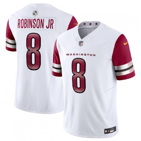 80018e4da75d9128430eb1bd7bfad30d.jpeg Men's Washington Commanders #8 Brian Robinson Jr. White 2023 F.U.S.E. Vapor Limited Stitched Football Jersey