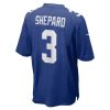 Men's New York Giants #3 Sterling Shepard Royal Game Player Jersey