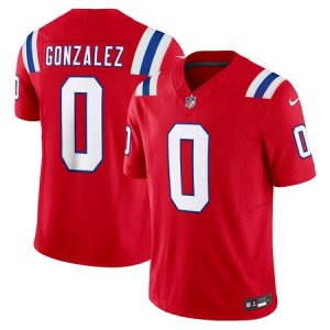 Men's New England Patriots #0 Christian Gonzalez Red Vapor F.U.S.E. Limited Jersey