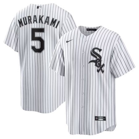 817a6e6da1458e4b59b5d43c2b3e2e48.jpeg Men's Chicago White Sox #5 Munetaka Murakami Nike White Home Replica Jersey
