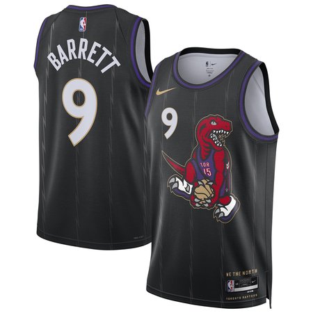 84464bcbdda1daa939670b4eab29203f.jpeg Unisex Toronto Raptors RJ Barrett Black 2024/25 Swingman Player Jersey - City Edition