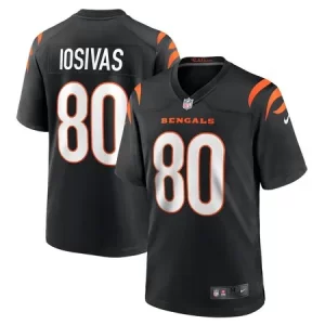 Men's Cincinnati Bengals #80 Andrei Iosivas Black Team Game Jersey