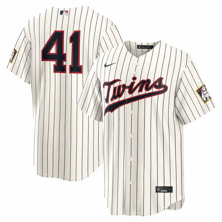 Youth Minnesota Twins #41 Joe Ryan Nike Cream 2026 Field of Dreams Stadium Jersey