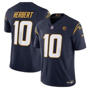 85c89beafca6bb6aadfcd5d18e398c85.jpeg Men's Los Angeles Chargers #10 Justin Herbert Navy 2023 F.U.S.E. With John Madden Patch Vapor Limited Stitched Football Jersey