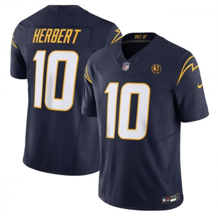 85c89beafca6bb6aadfcd5d18e398c85.jpeg Men's Los Angeles Chargers #10 Justin Herbert Navy 2023 F.U.S.E. With John Madden Patch Vapor Limited Stitched Football Jersey
