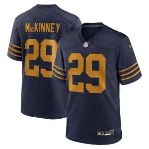 Men's Green Bay Packers #29 Xavier McKinney Navy The 1923 Classic Game Jersey