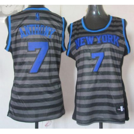 8665c12760cb39121d38b52421eef434.jpeg Knicks #7 Carmelo Anthony Black/Grey Women's Groove Stitched NBA Jersey