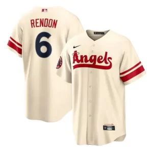 Men's Los Angeles Angels #6 Anthony Rendon 2022 Cream City Connect Cool Base Stitched Jersey 8ZG3