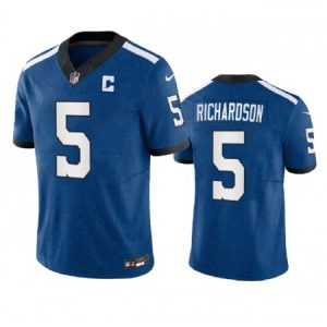 892919b087a2f15547d2eb134cc23e57.jpeg Men's Indianapolis Colts #5 Anthony Richardson Royal 2023 F.U.S.E. Indiana Nights Limited Stitched Football Jersey