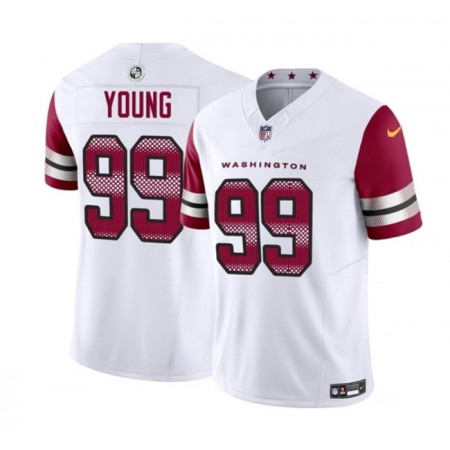 8984fe10e374d9d066e2cbf2405b5350.jpeg Men's Washington Commanders #99 Chase Young White 2023 F.U.S.E. Vapor Limited Stitched Football Jersey
