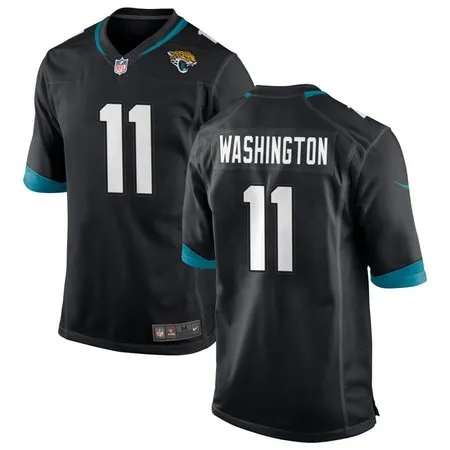 Men's Jacksonville Jaguars #11 Parker Washington Black Team Game Jersey