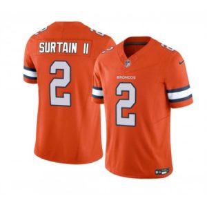Men's Denver Broncos #2 Pat Surtain II Orange 2023 F.U.S.E. Vapor Untouchable Stitched Jersey