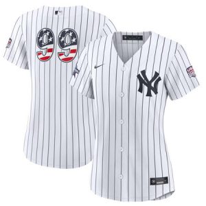 Women's New York Yankees #99 Aaron Judge Nike White 2026 All-Star Edition Stars & Stripes Stadium Jersey