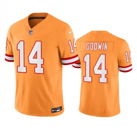 8cb43964cf1c55a4510673a5694981ce.webp Men's Tampa Bay Buccaneers #14 Chris Godwin Orange 2023 F.U.S.E. Throwback Limited Stitched Jersey
