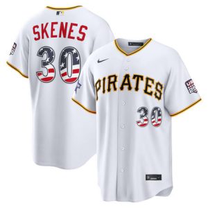 Men's Pittsburgh Pirates #30 Paul Skenes Nike White 2026 All-Star Edition Stars & Stripes Stadium Jersey