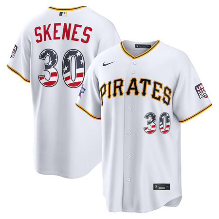 Men's Pittsburgh Pirates #30 Paul Skenes Nike White 2026 All-Star Edition Stars & Stripes Stadium Jersey