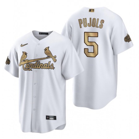 Men's St. Louis Cardinals #5 Albert Pujols 2022 All-Star White Cool Base Stitched Baseball Jersey 8M8W