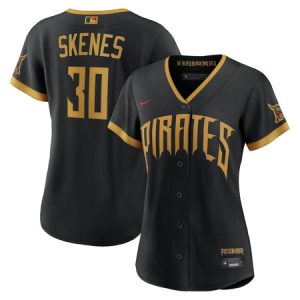 Women's Pittsburgh Pirates #30 Paul Skenes Nike Black 2026 City Connect Stadium Jersey AC68