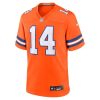 Men's Denver Broncos #14 Courtland Sutton Orange Mile High Collection 1977 Throwback Player Game Jersey