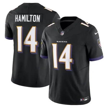 8e9cdb90b2dad83727ffc72d14d21806.webp Men's Baltimore Ravens #14 Kyle Hamilton Black Alternate Vapor F.U.S.E. Limited Jersey