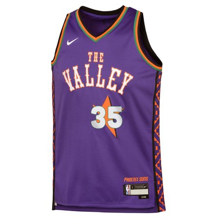 Youth Phoenix Suns #35 Kevin Durant Purple 2024/25 Swingman City Edition Player Jersey
