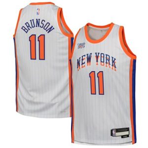 90e167c1bca0e88d28ab0aec4daf1b64.jpeg Youth New York Knicks #11 Jalen Brunson White 2024/25 Swingman City Edition Player Jersey