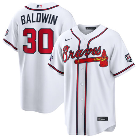 Youth Atlanta Braves #30 Drake Baldwin Nike White 2026 All-Star Game Replica Jersey