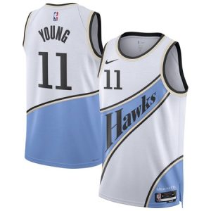Unisex Atlanta Hawks #11 Trae Young White 2024/25 Swingman City Edition Player Jersey