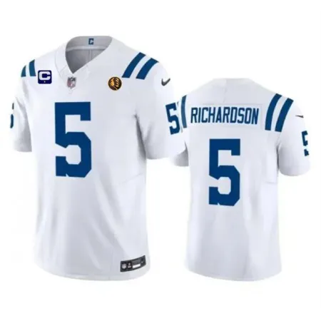 92ad42857a645fa7beef9172a24c2e7d.webp Men's Indianapolis Colts #5 Anthony Richardson White 2023 F.U.S.E. 1-star C Patch And With John Madden Patch Vapor Limited Stitched Football Jersey