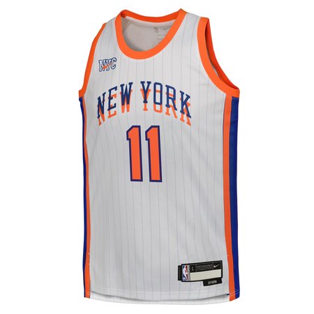 Youth New York Knicks #11 Jalen Brunson White 2024/25 Swingman City Edition Player Jersey